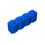 Brick Special 1 x 4 Palisade - aka Log #30137 - 23-Blue