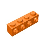 Brick Special 1 x 4 with 4 Studs on One Side #30414 - 106-Orange