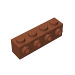 Brick Special 1 x 4 with 4 Studs on One Side #30414 - 38-Dark Orange