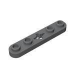 Technic Plate 1 x 5 with Smooth Ends, 4 Studs and Centre Axle Hole #32124 - 199-Dark Bluish Gray