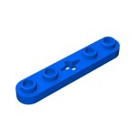 Technic Plate 1 x 5 with Smooth Ends, 4 Studs and Centre Axle Hole #32124 - 23-Blue