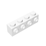 Brick Special 1 x 4 with 4 Studs on One Side #30414 - 1-White