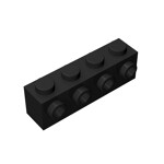 Brick Special 1 x 4 with 4 Studs on One Side #30414 - 26-Black