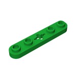 Technic Plate 1 x 5 with Smooth Ends, 4 Studs and Centre Axle Hole #32124 - 28-Green