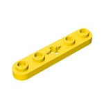 Technic Plate 1 x 5 with Smooth Ends, 4 Studs and Centre Axle Hole #32124 - 24-Yellow