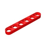 Technic Beam 1 x 6 Thin #32063 - 21-Red