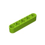 Technic Beam 1 x 5 Thick #32316 - 119-Lime