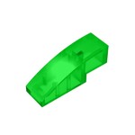 Slope Curved 3 x 1 No Studs #50950 - 48-Trans-Green