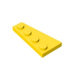 Wedge Plate 4 x 2 Right #41769 - 24-Yellow