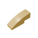 Slope Curved 3 x 1 No Studs #50950 - 5-Tan