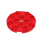 Plate Round 4 x 4 with Pin Hole #60474 - 41-Trans-Red