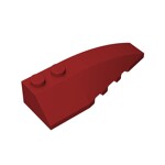 Wedge Curved 6 x 2 Right #41747 - 154-Dark Red