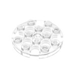 Plate Round 4 x 4 with Pin Hole #60474 - 40-Trans-Clear