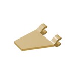 Flag 2 x 2 Trapezoid with Flat Area between Clips #44676 - 5-Tan