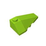 Wedge Sloped 4 x 2 Triple Right #43711 - 119-Lime