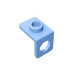 Minifig Neckwear Bracket - One Stud #42446 - 212-Bright Light Blue