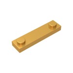 Plate Special 1 x 4 with 2 Studs #92593 - 297-Pearl Gold