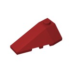 Wedge Sloped 4 x 2 Triple Left #43710 - 154-Dark Red