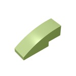 Slope Curved 3 x 1 No Studs #50950 - 330-Olive Green