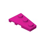 Wedge Plate 3 x 2 Right #43722 - 124-Magenta