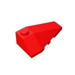 Wedge Sloped 4 x 2 Triple Right #43711 - 21-Red