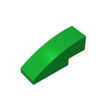 Slope Curved 3 x 1 No Studs #50950 - 28-Green