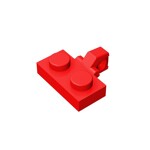 Hinge Plate 1 x 2 Locking With 1 Finger On Side #44567 - 21-Red