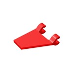 Flag 2 x 2 Trapezoid with Flat Area between Clips #44676 - 21-Red