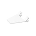 Flag 2 x 2 Trapezoid with Flat Area between Clips #44676 - 1-White