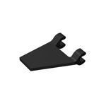 Flag 2 x 2 Trapezoid with Flat Area between Clips #44676 - 26-Black