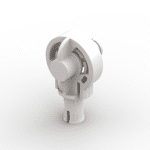 Technic Rotation Joint Ball Loop with Two Perpendicular Pins with Friction #47455 - 1-White