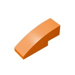 Slope Curved 3 x 1 No Studs #50950 - 106-Orange