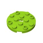 Plate Round 4 x 4 with Pin Hole #60474 - 119-Lime