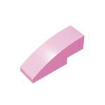 Slope Curved 3 x 1 No Studs #50950 - 222-Bright Pink