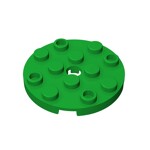 Plate Round 4 x 4 with Pin Hole #60474 - 28-Green