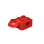 Brick Special 2 x 2 With Pin Hole Rotation Joint Ball Half #48170 - 21-Red