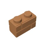 Brick Special 1 x 2 with Masonry Brick Profile #98283  - 312-Medium Dark Flesh