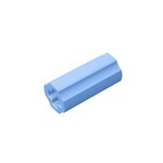 Technic Axle Connector Smooth [with x Hole + Orientation] #59443 - 212-Bright Light Blue