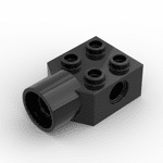 Brick Special 2 x 2 With Pin Hole Rotation Joint Socket #48169 - 26-Black