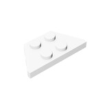 Wedge, Plate 2 x 4 #51739 - 1-White