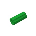 Technic Axle Connector Smooth [with x Hole + Orientation] #59443 - 28-Green