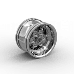 Wheel 43.2mm D. x 26mm Technic Racing Small, 6 Pin Holes #56908 - 309-Plated Silver