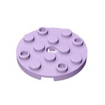 Plate Round 4 x 4 with Pin Hole #60474 - 325-Lavender