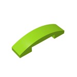 Slope Curved 4 x 1 Double with No Studs #93273  - 119-Lime