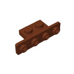 Bracket 1 x 2 - 1 x 4 - Rounded Corners #10201  - 192-Reddish Brown