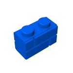 Brick Special 1 x 2 with Masonry Brick Profile #98283  - 23-Blue