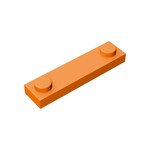 Plate Special 1 x 4 with 2 Studs #92593 - 106-Orange