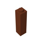 Brick 1 x 1 x 3 #14716 - 192-Reddish Brown