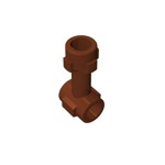 Bar 1L With Top Stud And 2 Side Studs (Connector Perpendicular) #92690 - 192-Reddish Brown