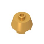 Brick Round 2 x 2 Truncated Cone #98100  - 297-Pearl Gold